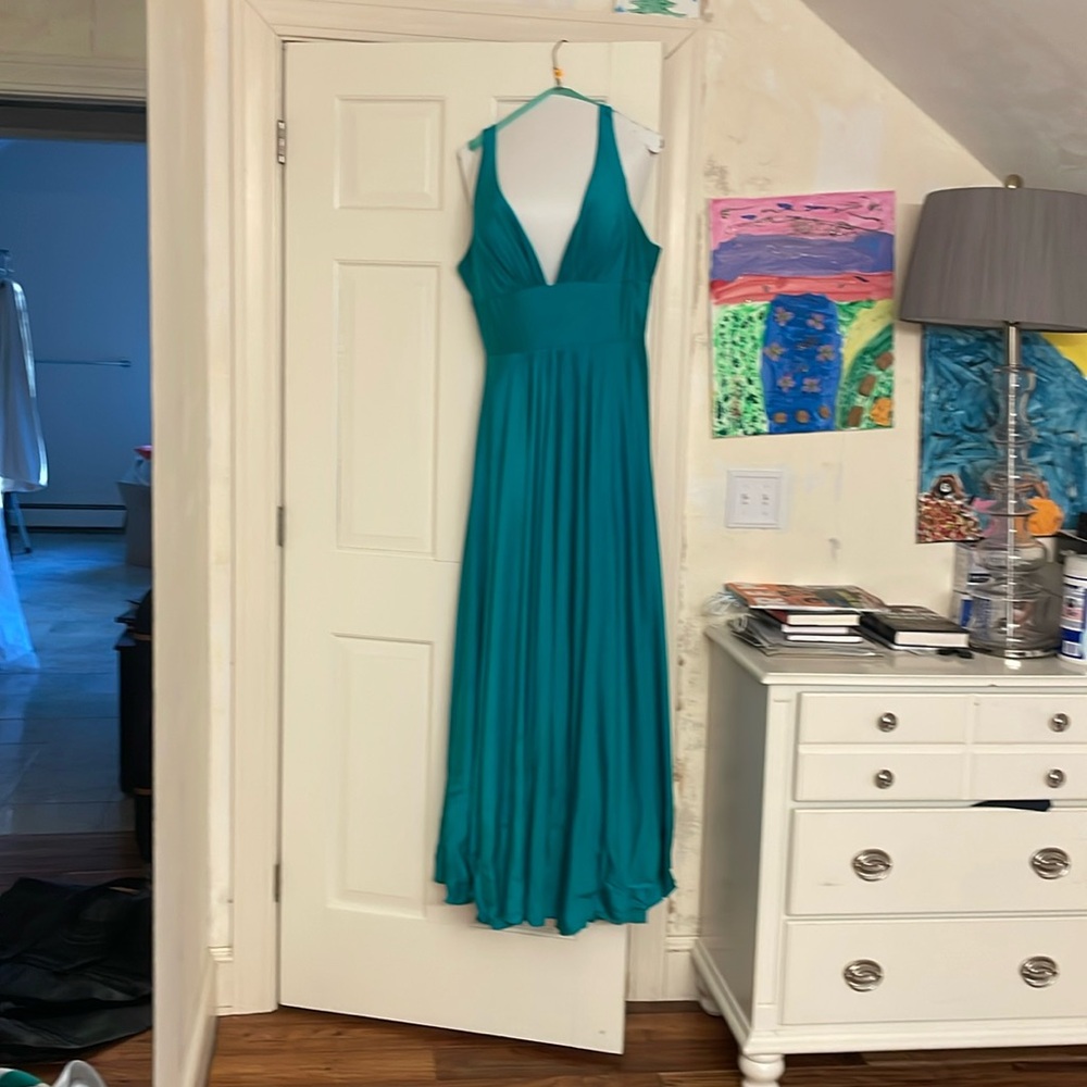 Teal/Seagreen Long Prom dress from JVN by Jovani